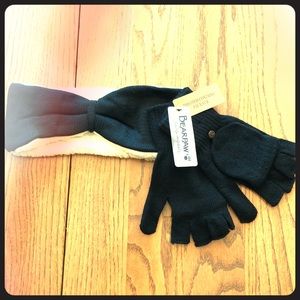 Bearpaw headband and pop-top glove duo